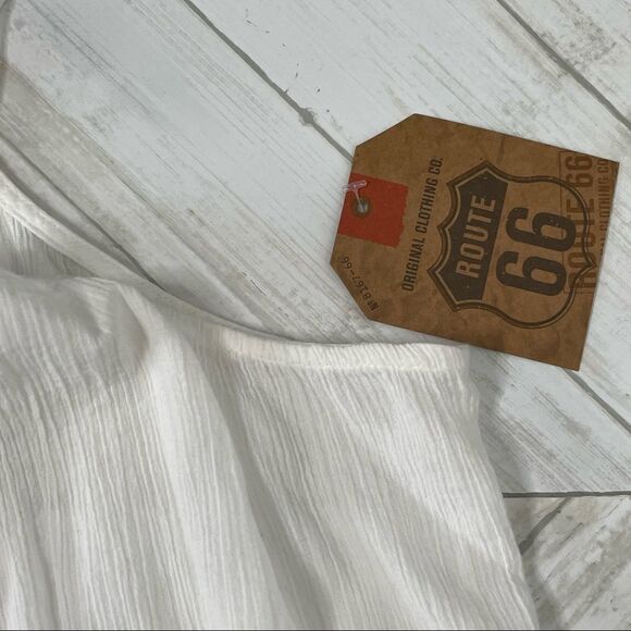 Route 66 White Tank Top size Large - Picture 5 of 7